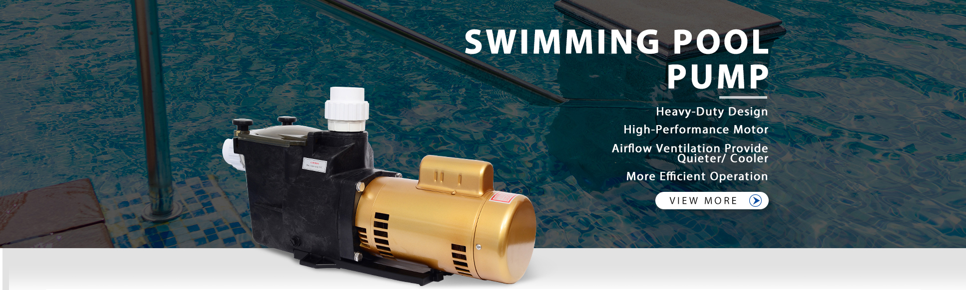 Gold Color Custom Logo 2HP 3HP Hot Sale Easy Installation Inverter Commercial Swimming Pool Pump Water Diffuser Speed Control