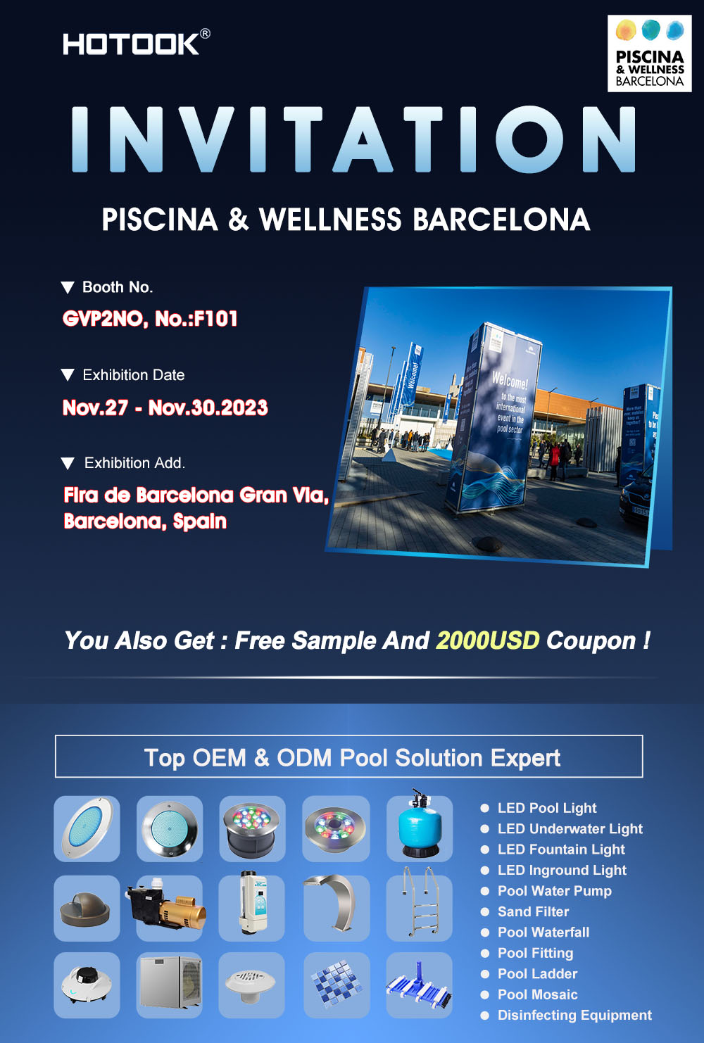 2023 Piscina & Wellness Barcelona Exhibitin(Nov.27-30 )