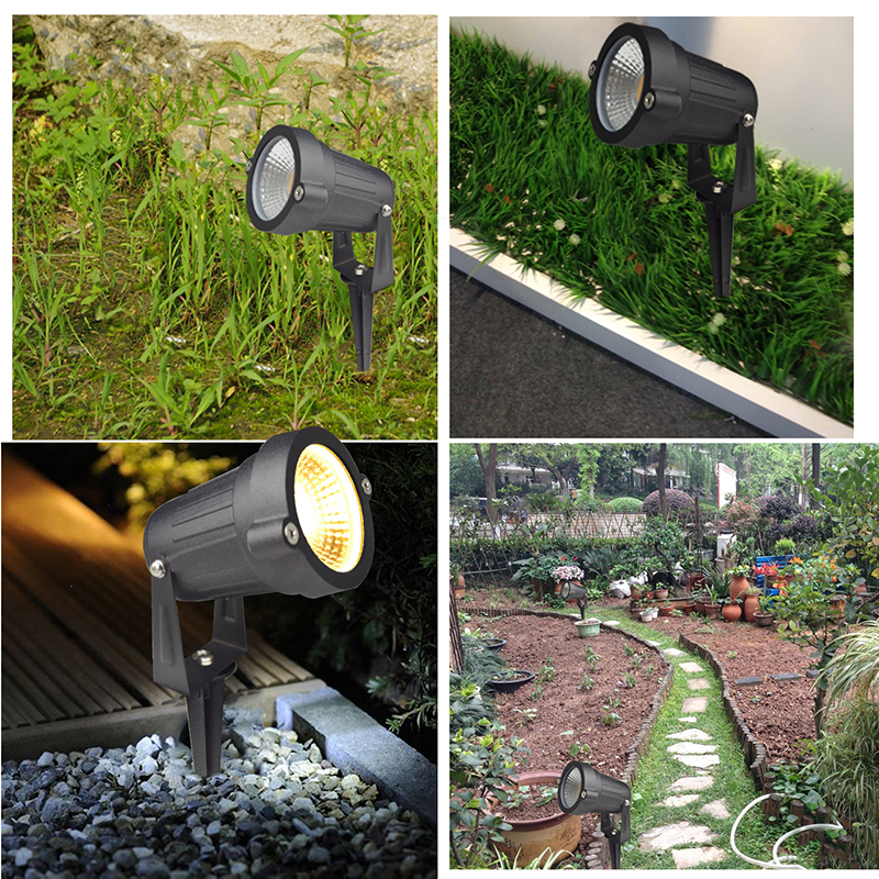 3W 5W dual-use IP65 Waterproof LED Lawn Lamp 12v 85-265v