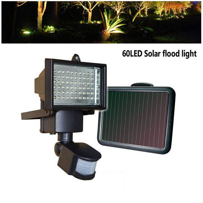 10W 60 LED Solar Powered Flood light Outdoor Motion Sensor Lawn