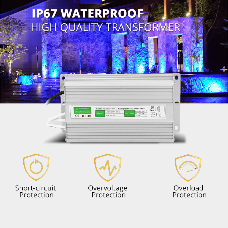 200W 12V 16.6A Power Supply IP67 Waterproof Transformer