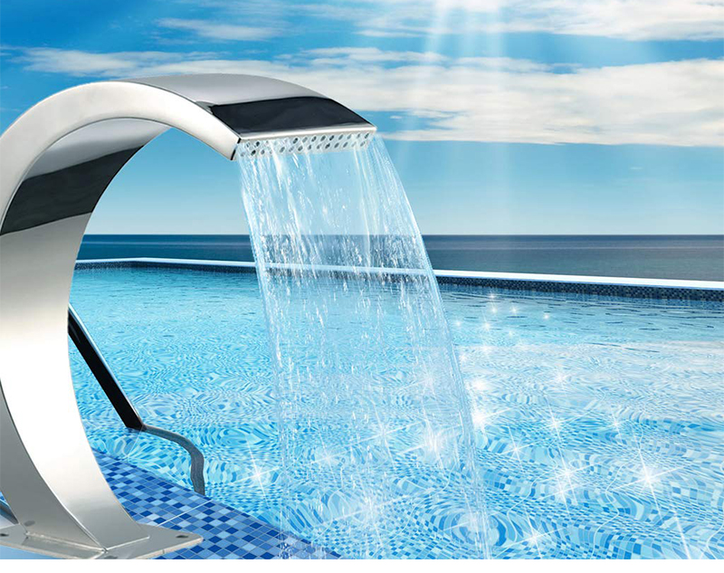 Quality Cascada Piscina 304 Stainless Steel SPA Swimming Pool Waterfall