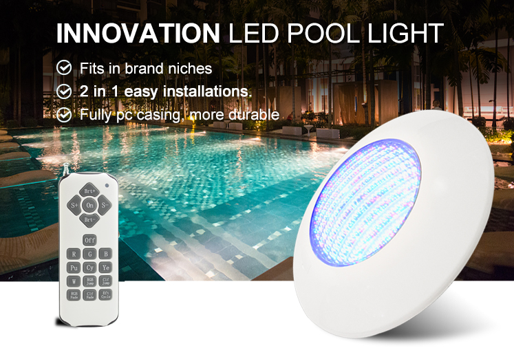 12Volt AC Wall Surface Mounted IP68 Waterproof PC swimming pool light