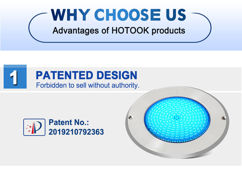 New Design Patented 3mm Super Slim All In One IP68 Pool Light 316L Stainless Steel Underwater Light Pool 