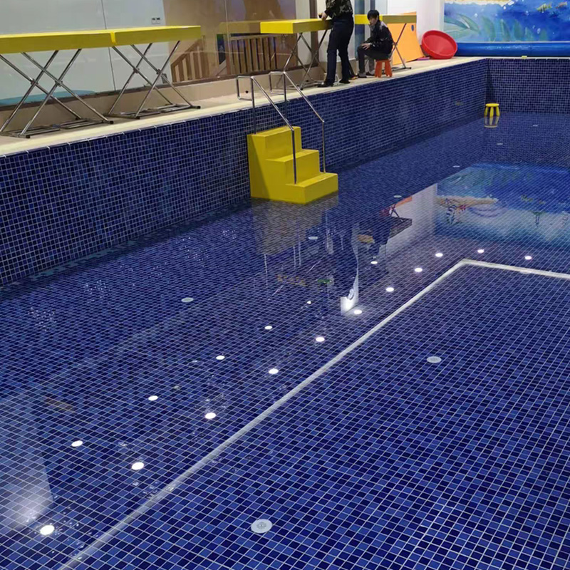 Good Price Blue 3D Wall Panel Blue Guangdong DIY Spanish China Glass Swimming Pool Mosaic Pcs Bathroom Floor Tiles Exhibition