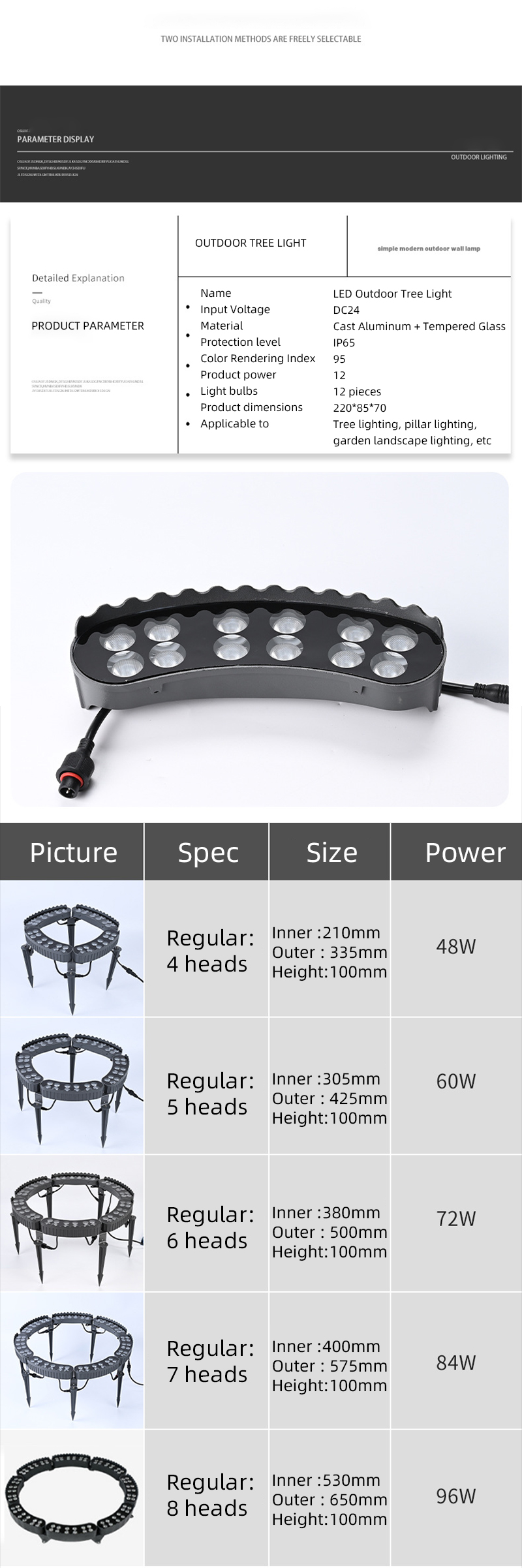 LED Palm Hug Tree Ring Light LED Palm Hug Tree Ring Light