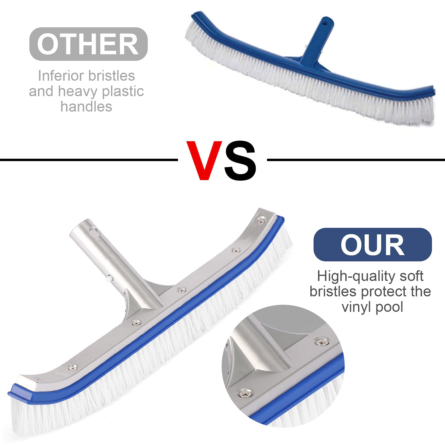 Heavy Duty Polished Cleaning Brush Head   Heavy Duty Polished Cleaning Brush Head