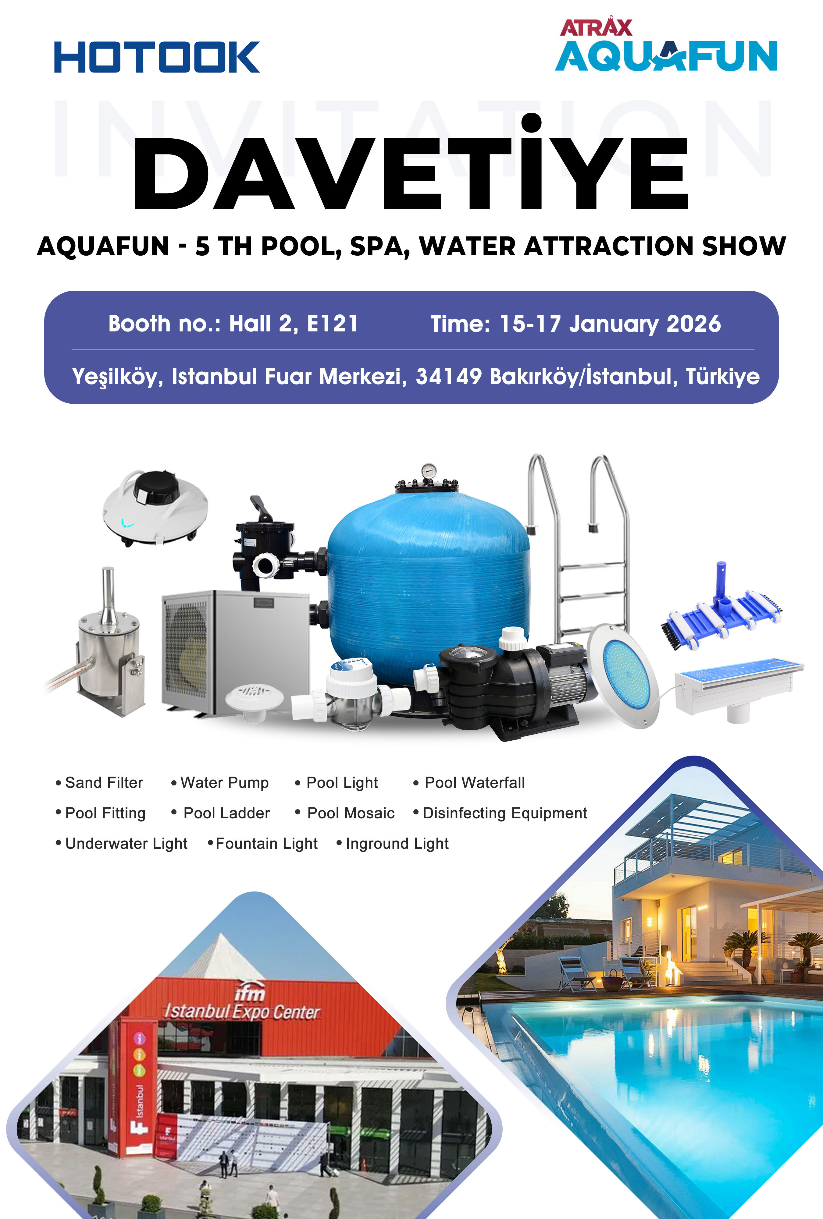 AQUAFUN - 5 TH POOL, SPA, WATER ATTRACTION SHOW