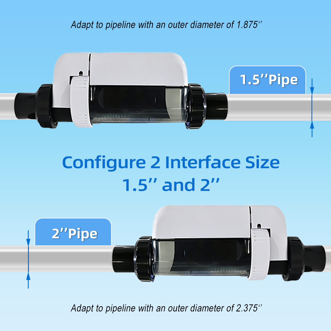 Multi-functional 3500PPM Smart Salt Water Chlorinator for 66000 Gallons Pool