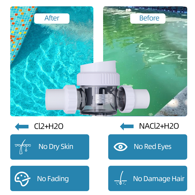 Swimming pool Accessories Water Disinfection System Chlorine Dispenser Residential Swimming Pool Salt Chlorinator