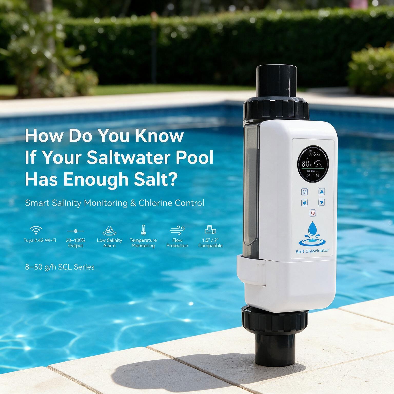 How do you know if your saltwater pool has enough salt?