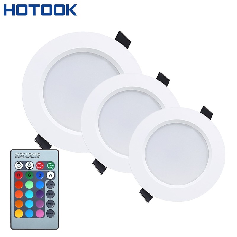 3W 5W 10W RGB LED downlight AC85-265V with Remote Control