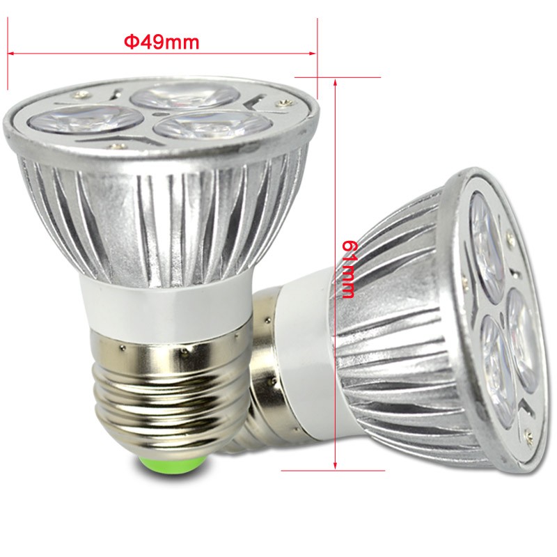 Red Blue Green E27 3W LED Spot Light Bulb Lamp Lights