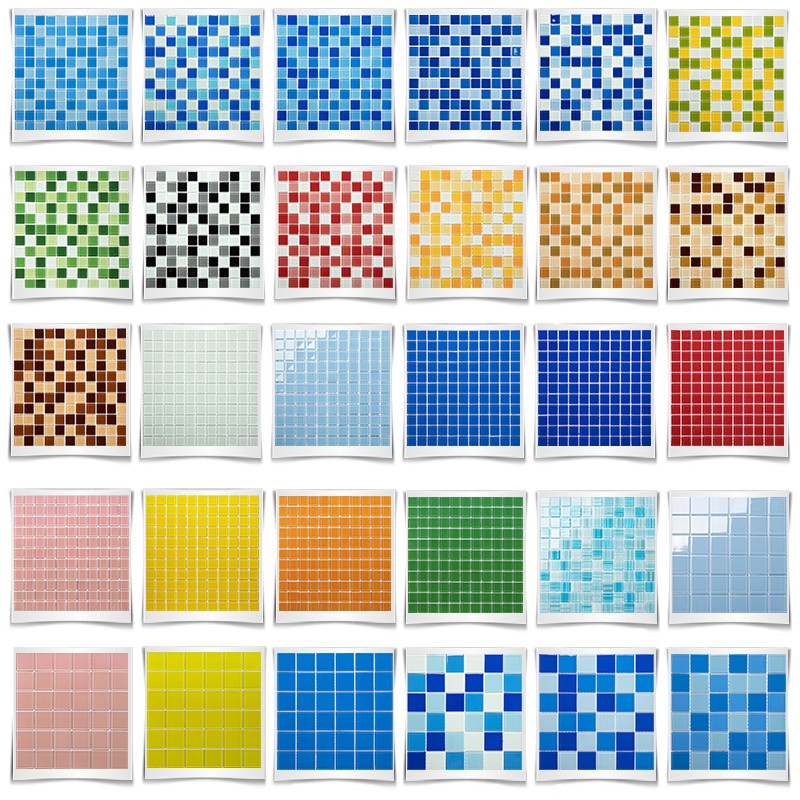 Blue Flower Ceramic Natural Stone Diamond lregular Waterjet Swimming Pool Tile Mosaic Pieces Bathroom Accessory Wall Glass 2022