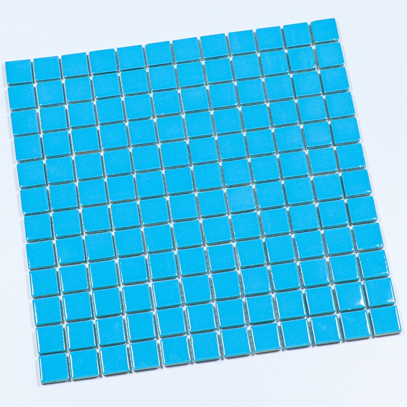 Baobiao OEM Iridescent Bathroom Beveled Ourdoor Porcelain Swimming Pool Piscina Black Glass Tiles Herringhone Mosaic Wall 3f