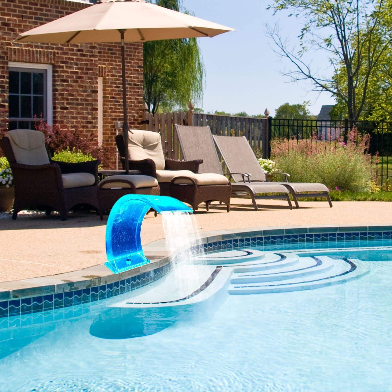 Transparent Acrylic Arc Hook Spa Pool Waterfall