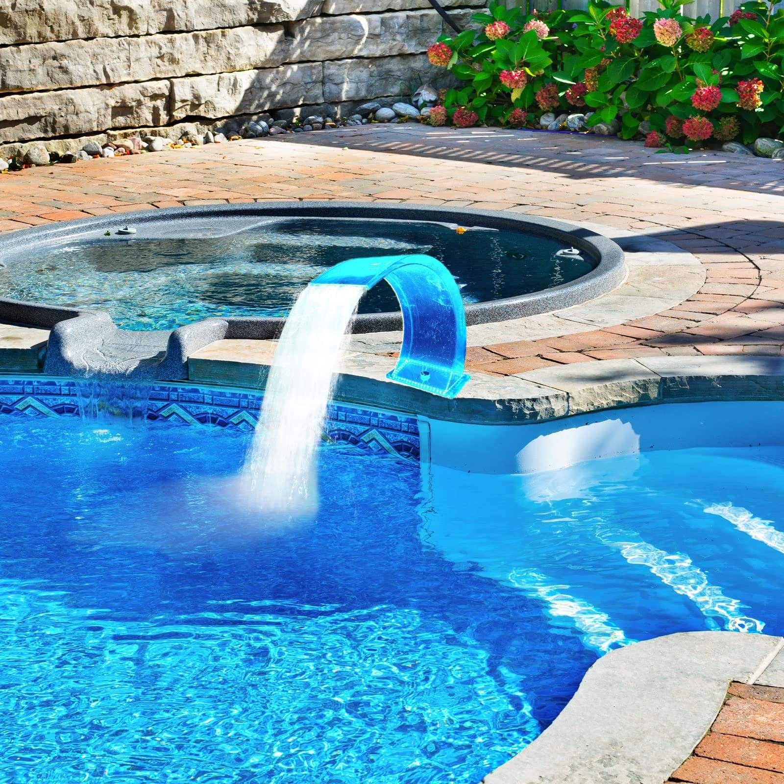 Transparent Acrylic Arc Hook Spa Pool Waterfall