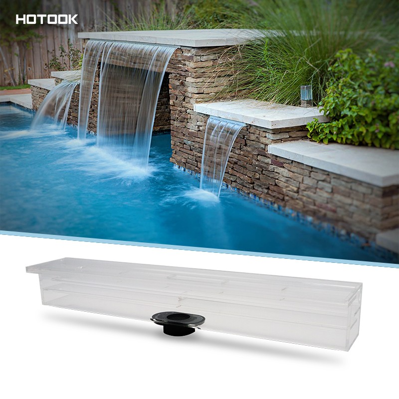 Acrylic Transparent Pool Waterfall Water Descent