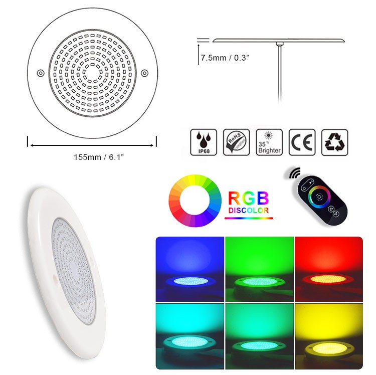 Ultra Slim Resin Filed PC Led Pool Light