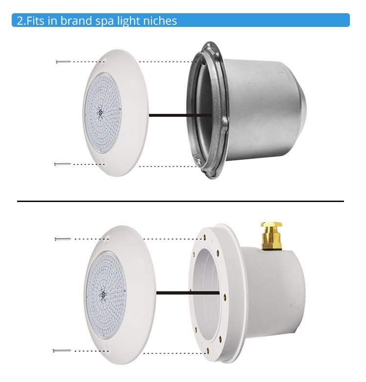 Wall Mounted IP68 Resin Filled PC Led Pool Light