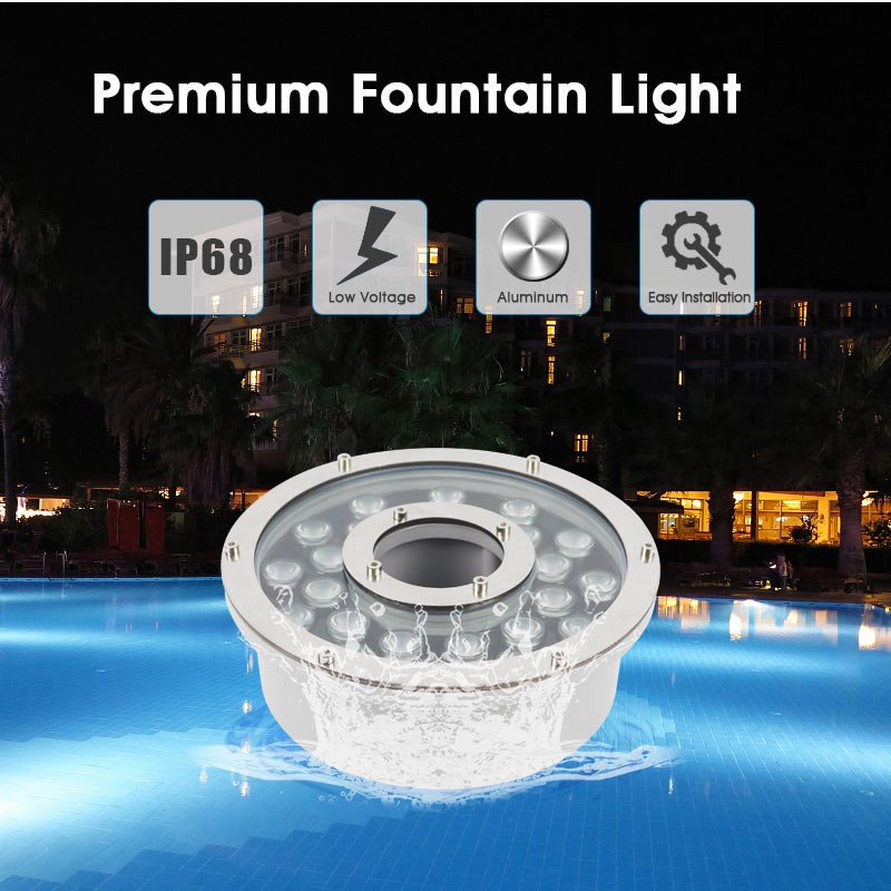 Premium Stainless Steel Die-cast Aluminum LED Fountain Light