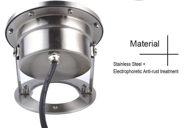 Regular 24W D240mm IP68 Stainless Steel RGB led underwater light