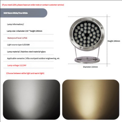 IP68 Waterproof RGB LED Underwater Light