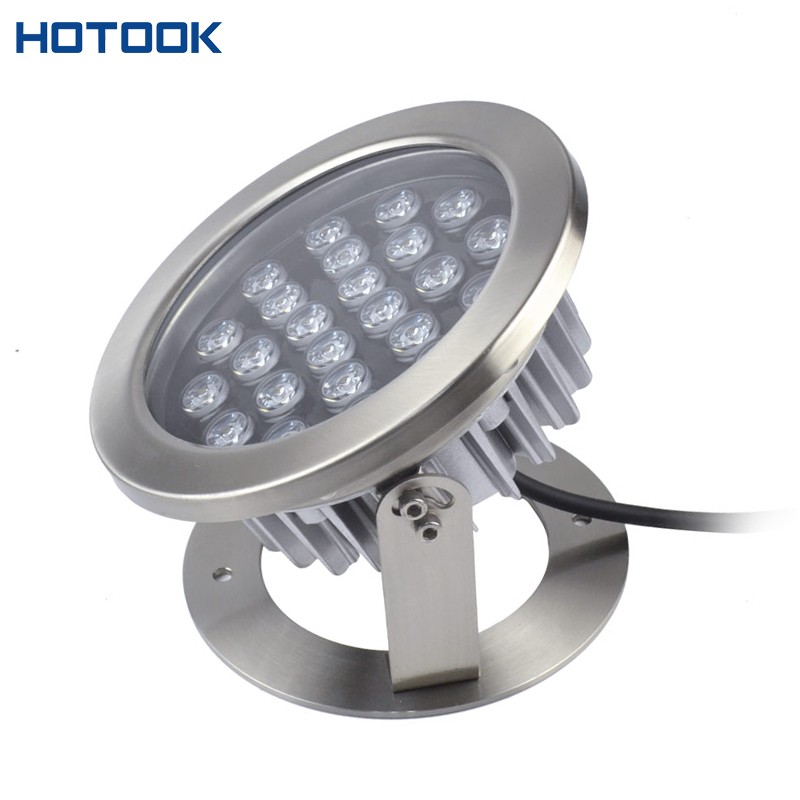 Premium 24W D240MM Stainless Steel RGB led underwater light with raditor