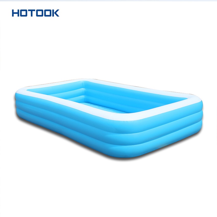 Blue Snd White Inflatable Pool
