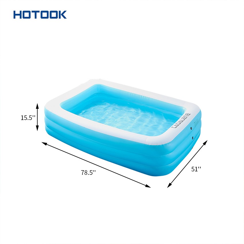 Blue Snd White Inflatable Pool