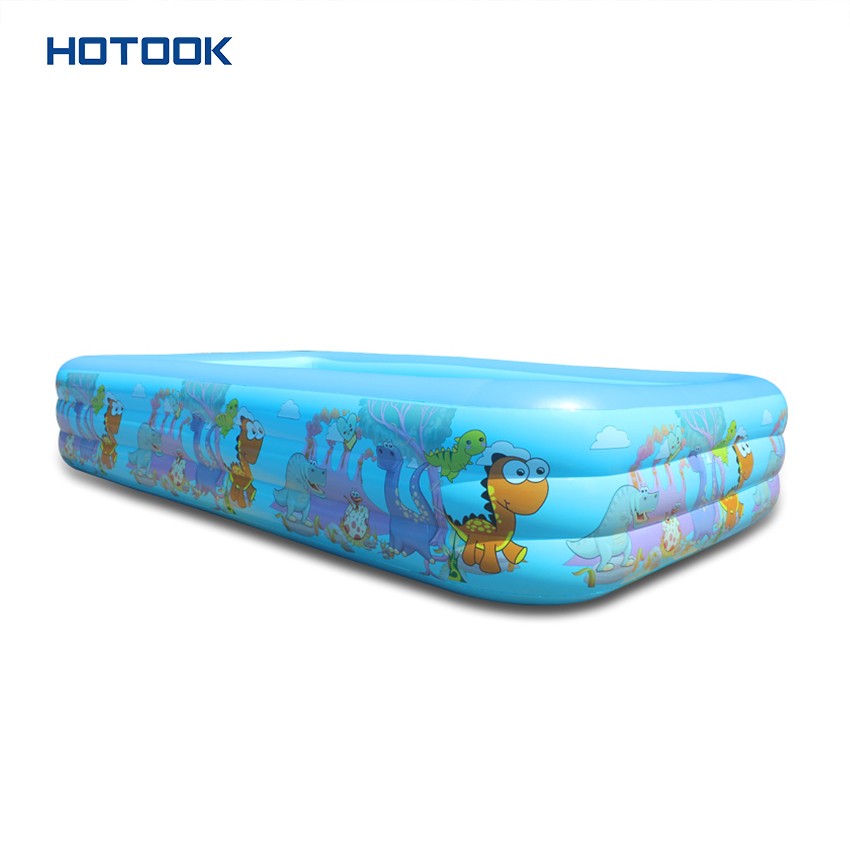 Blue Snd White Dinosaur Inflatable Pool