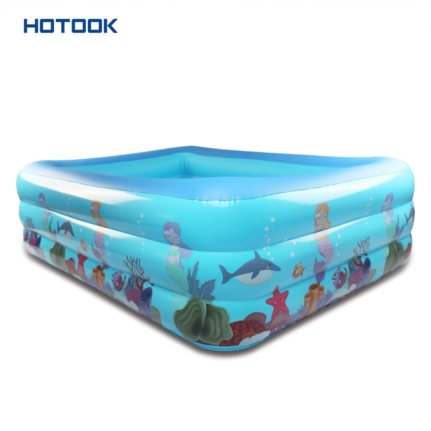 Blue Snd White Mermaid Inflatable Pool