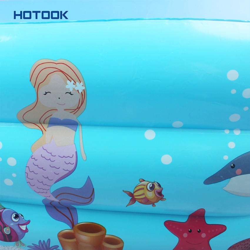 Blue Snd White Mermaid Inflatable Pool