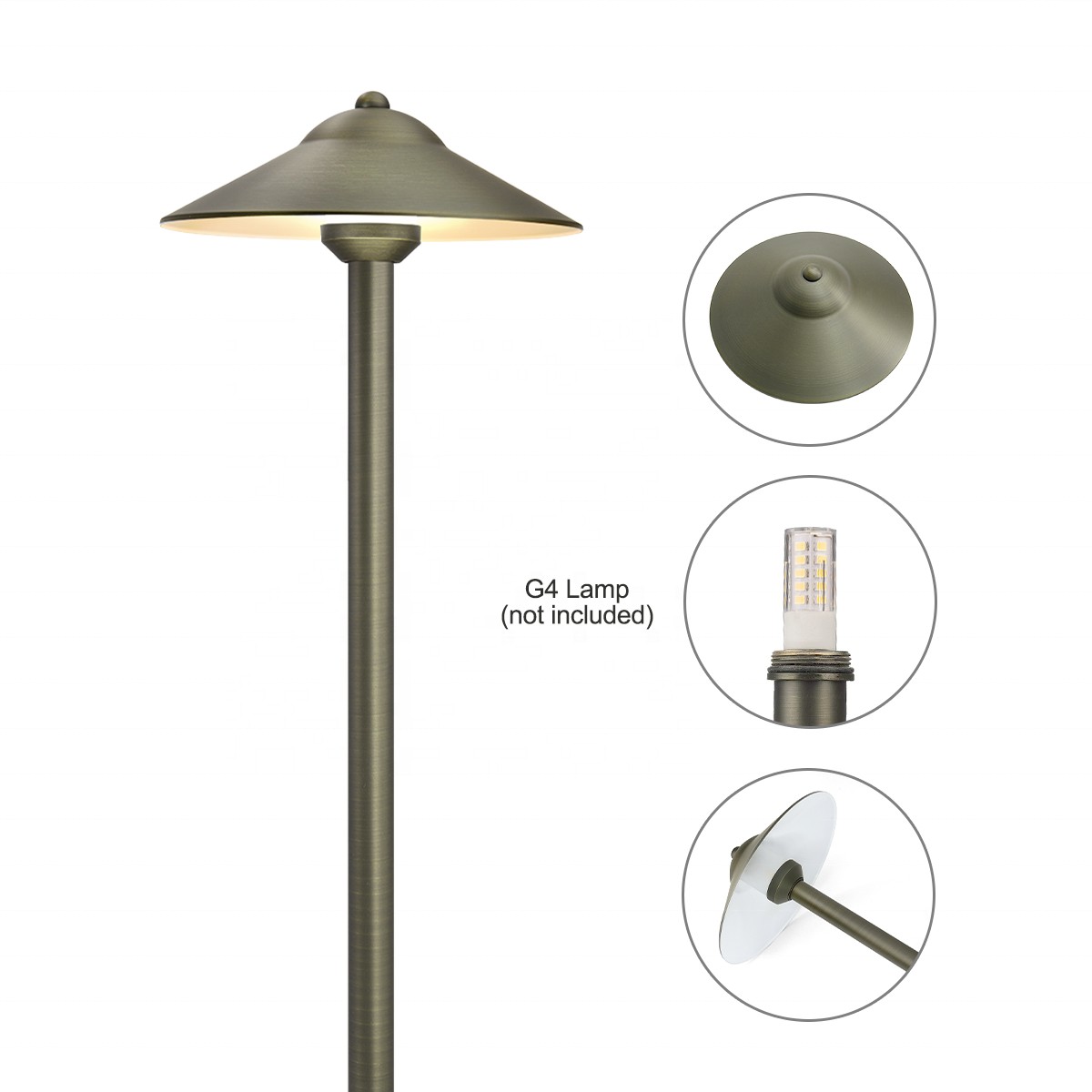 Path Patio Garden Yard Die-cast brass LED Garden Light