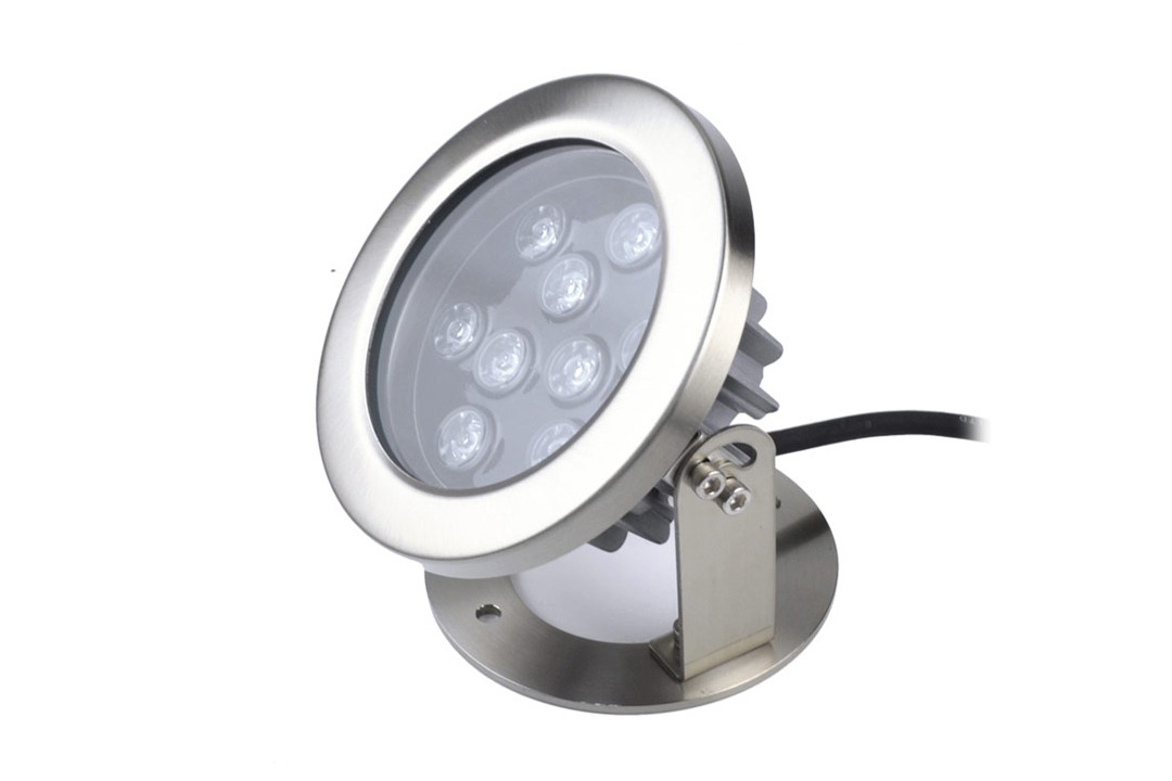 Premium 9W Stainless Steel High Power RGB LED Underwater Light With Radiator 