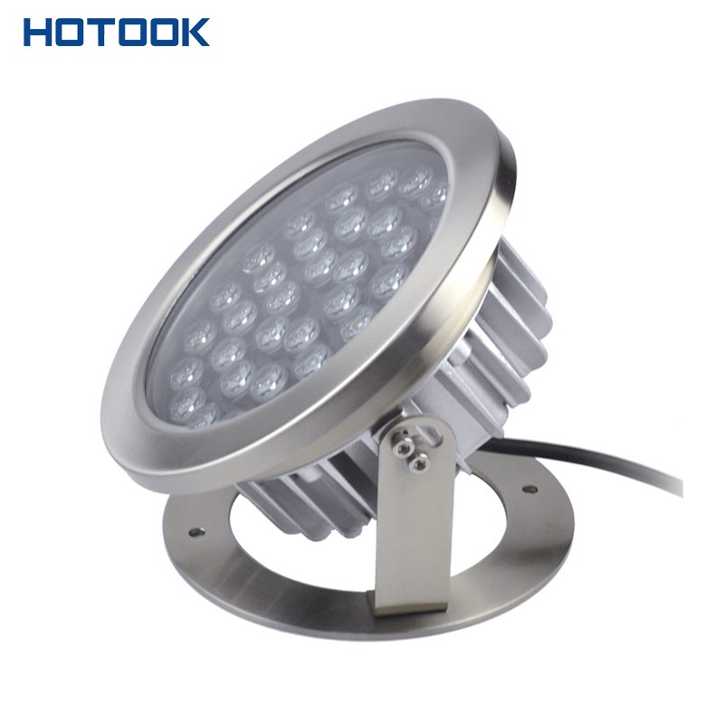 Premium 24W D240MM Stainless Steel RGB led underwater light with raditor