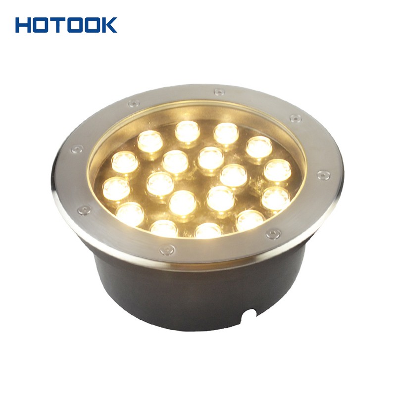 18W IP67 Stainless Steel RGB LED Inground with Aluminum Cooler